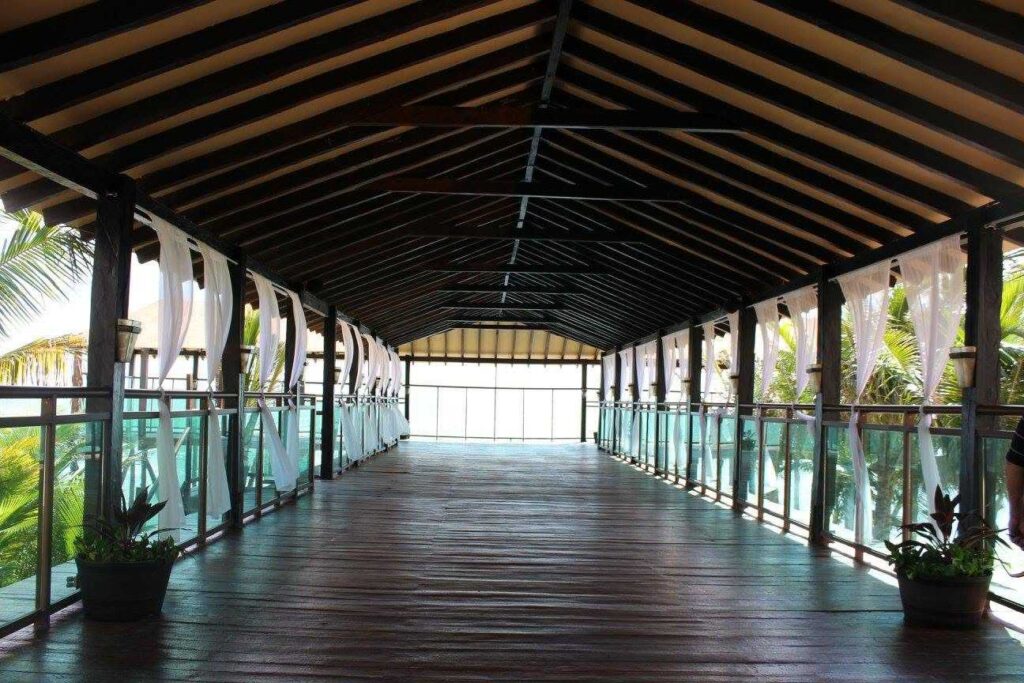 Interior reception space inside the Pier Deck venue at Generations Riviera Maya