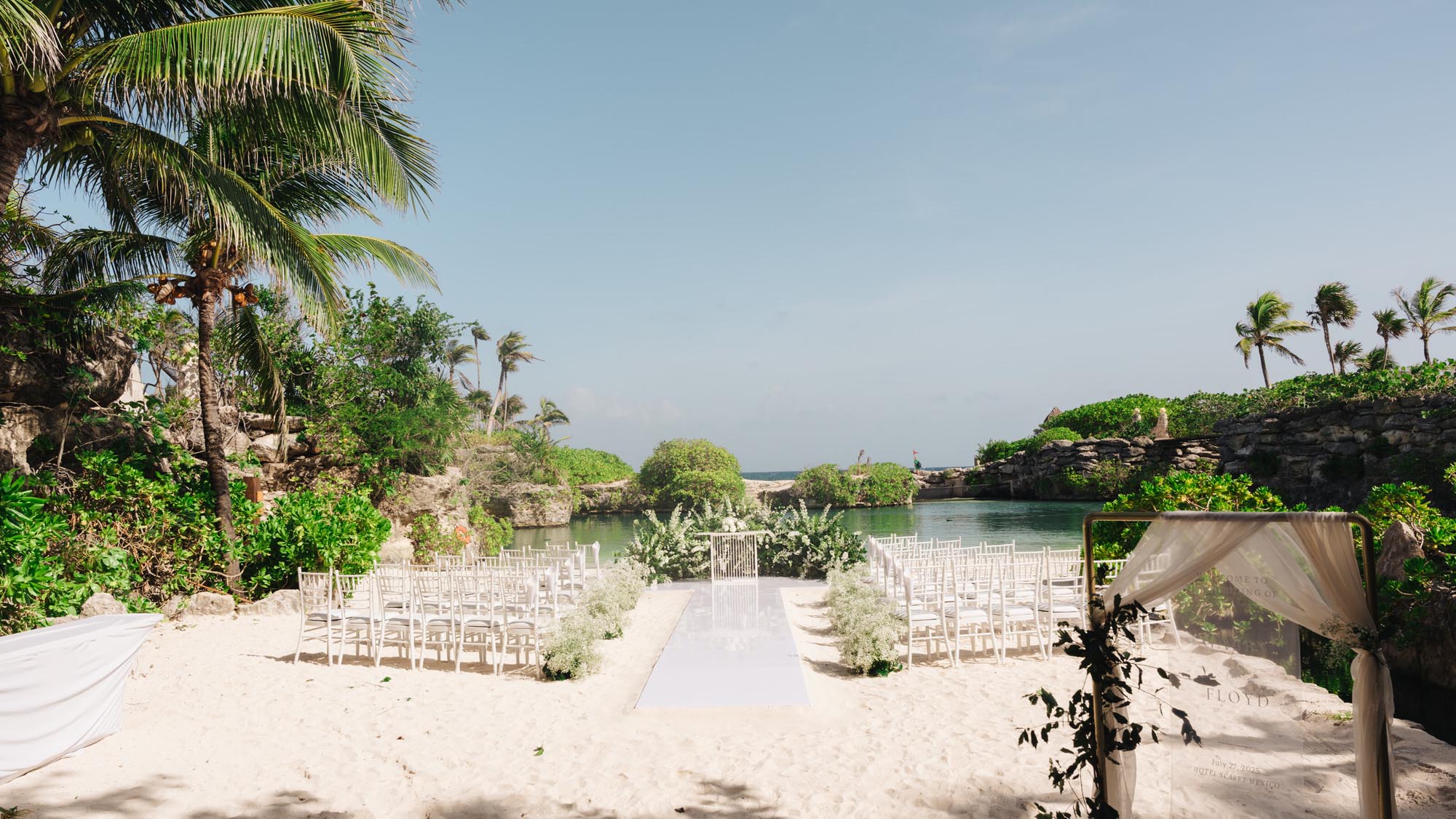 Wedding ceremony at one of the best adults only resorts for intimate destination weddings in Mexico