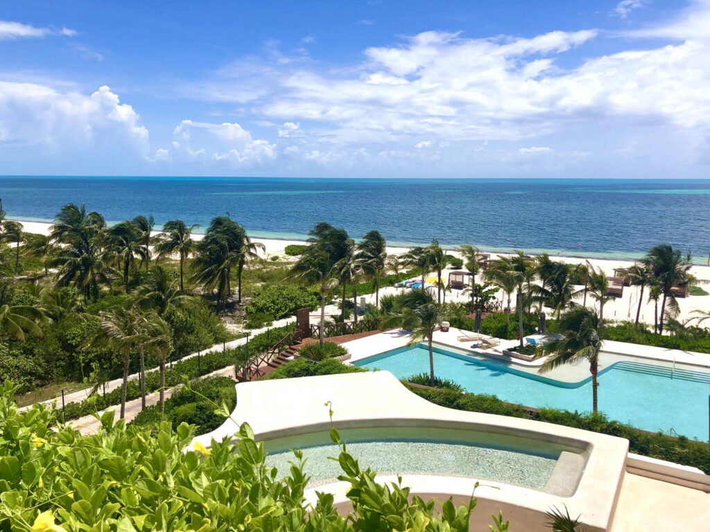 Pool with a view at Atelier Playa Mujeres Cancun, Mexico, one of the best all inclusive resorts in Mexico for honeymoon​