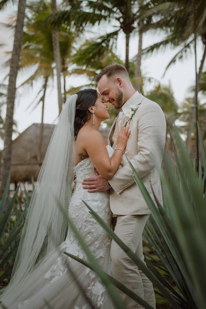 Couple who booked destination weddings Mexico package